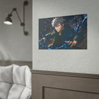 Anime Villain Poster Dark Energy Fighter Wall Art Powerful Shonen Character Print Action Manga Artwork for Otaku Room Decor