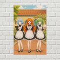 Maid Café Girls Anime Poster