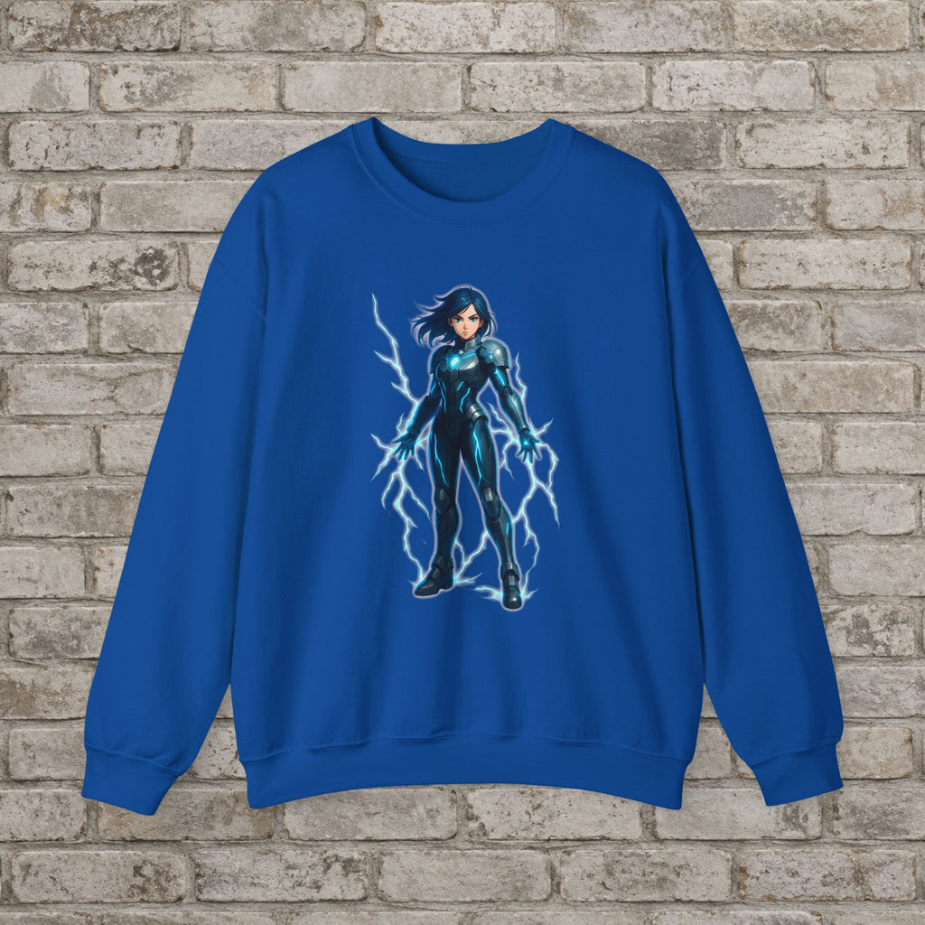 Stormforged: Lightning Warrior Anime Sweatshirt