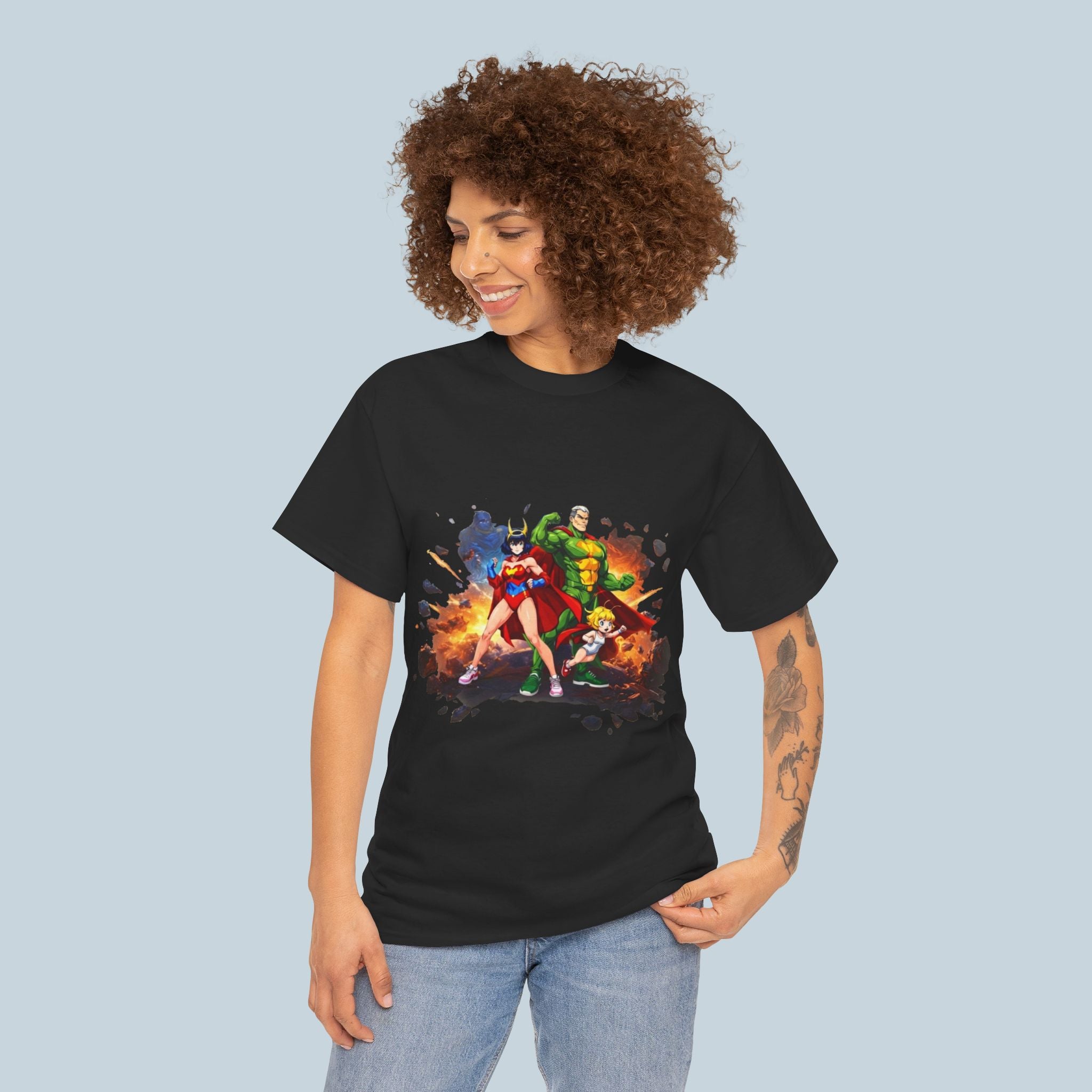 Hyperforce 3000 Anime T Shirt Cosmic Hero Team Art Tee Special Edition Streetwear