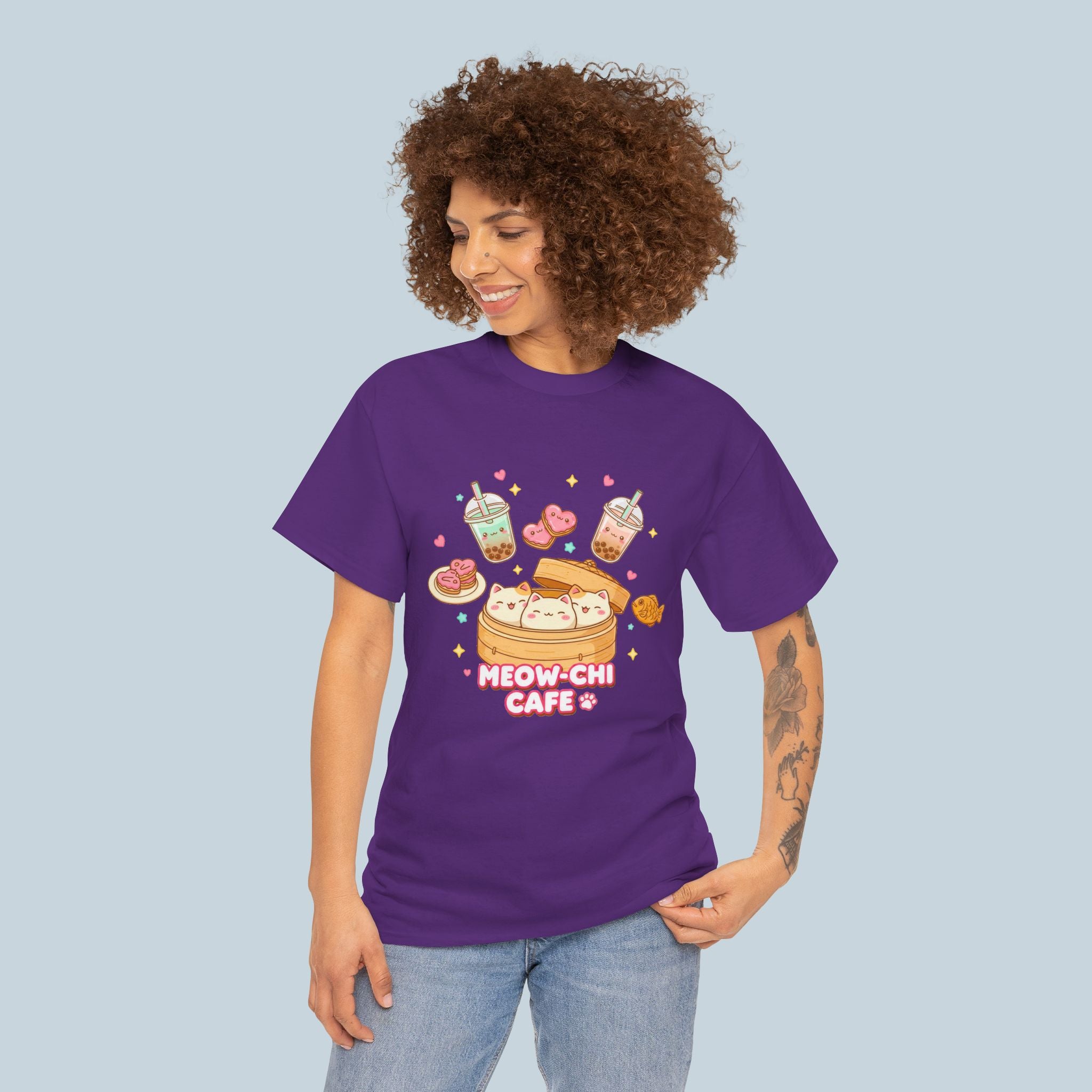 Meow-Chi Café Cat Mochi Dessert T-Shirt