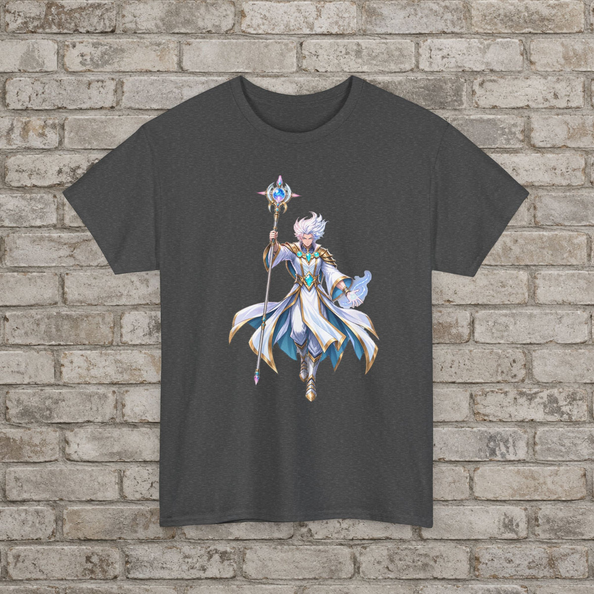 Kael Emberlight Anime T-Shirt Arcane Fantasy Mage Graphic Tee