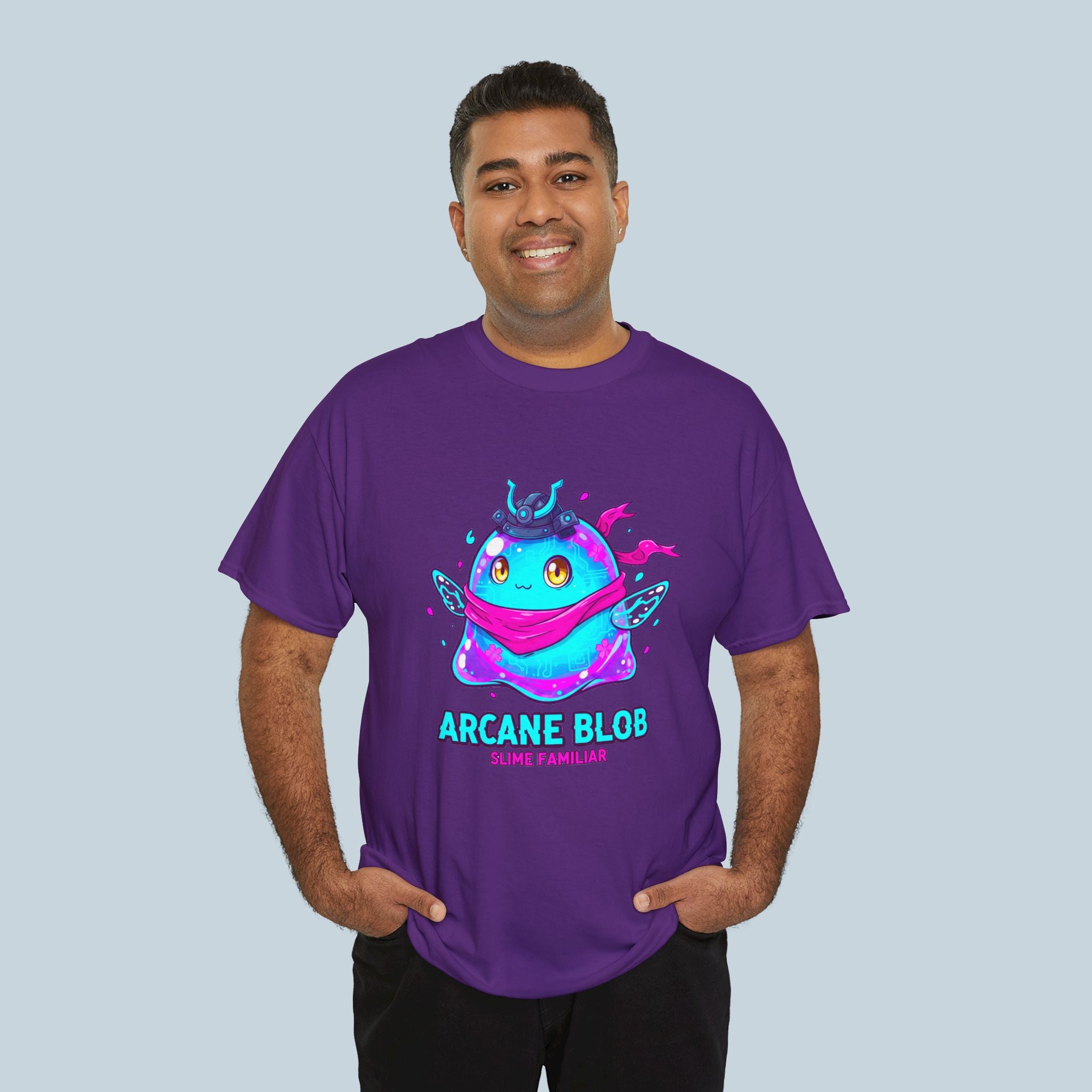 Arcane Blob Anime T Shirt Cute Slime Familiar Fantasy Gamer Tee