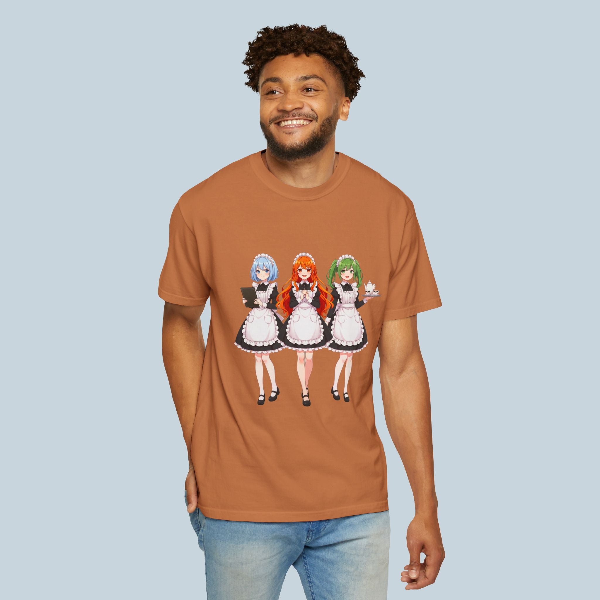 Anime Maid Girl T-Shirt — Funny Crimefighter Japanese Waitress Tee for Otaku & Anime Fans