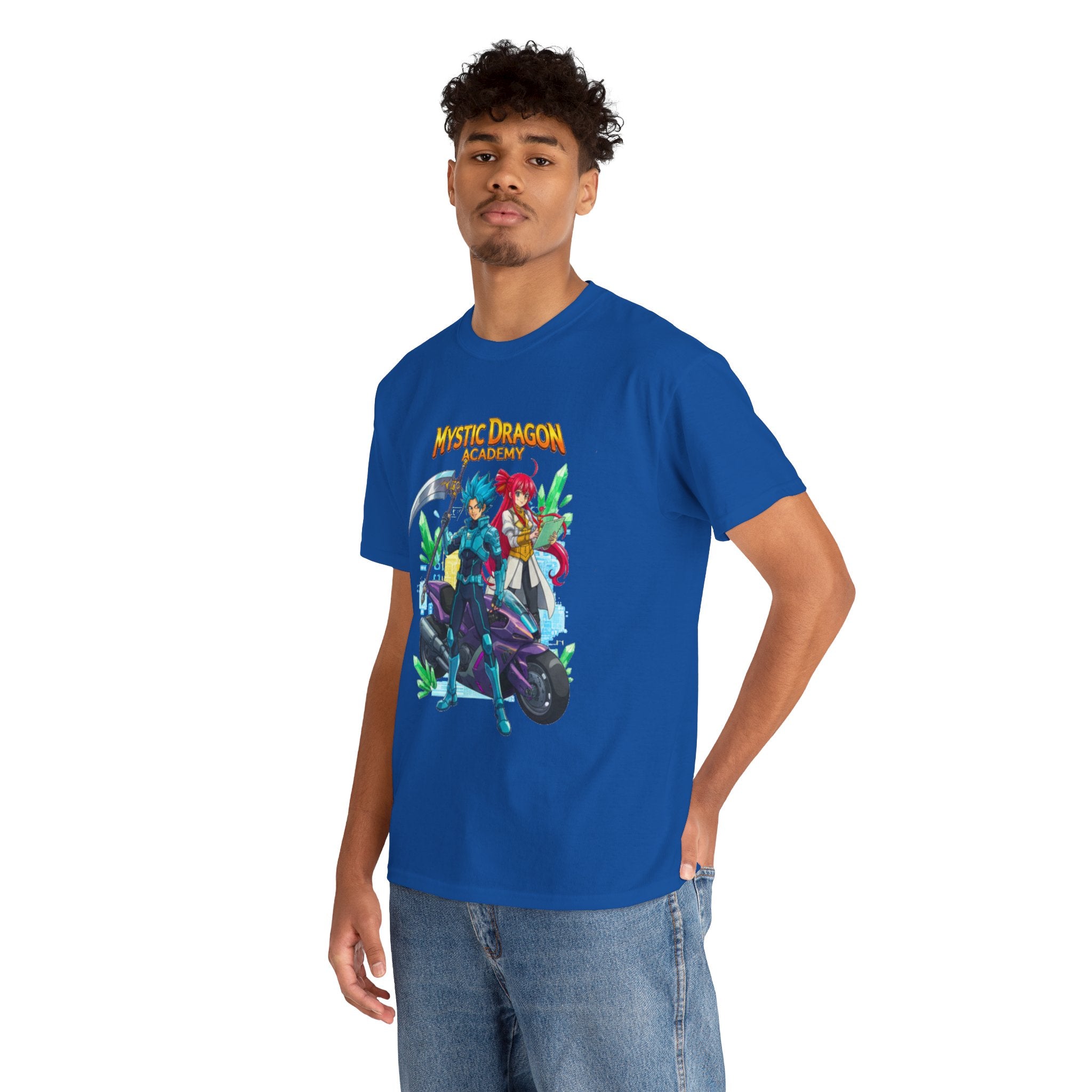 Mystic Dragon Academy Anime T Shirt Fantasy Hero Streetwear Graphic Tee Gamer Anime Shirt Unisex