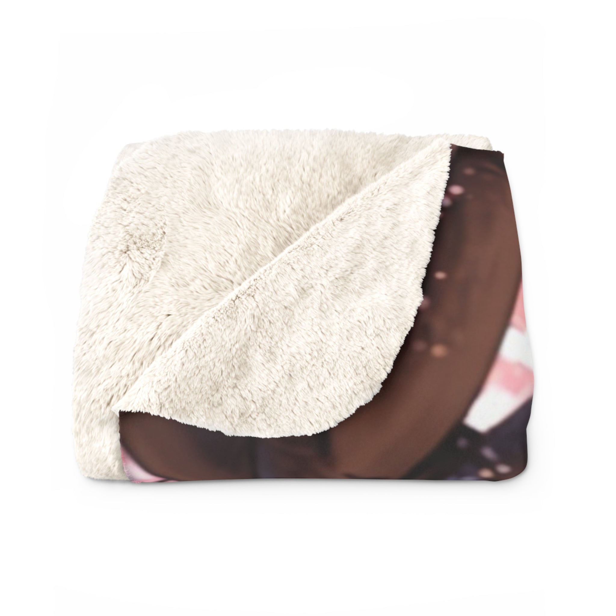 Anime Kimono Sakura Sherpa Blanket — Cozy Japanese Garden Throw