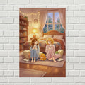 Cozy Anime Girls Sleepover Poster