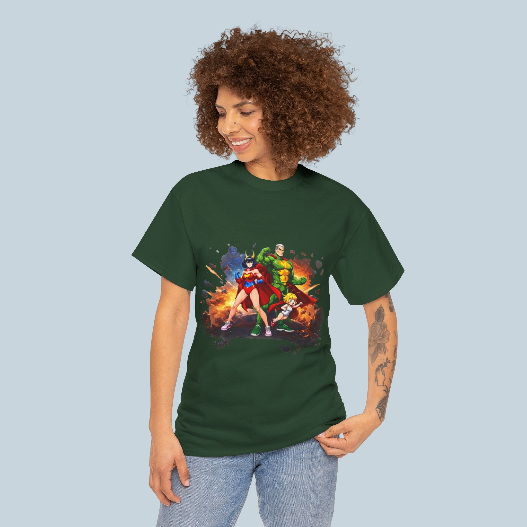 Hyperforce 3000 Anime T Shirt Cosmic Hero Team Art Tee Special Edition Streetwear