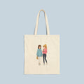 Anime Boba Girls Tote Bag Cute Slice of Life Shopping Bag for Anime Fans and Cozy Aesthetic Lovers