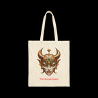 The Horned Queen Anime Tote Bag – Gothic Fantasy Mask Design – Collector’s Edition Tote for Cosplay, Fans & Artists