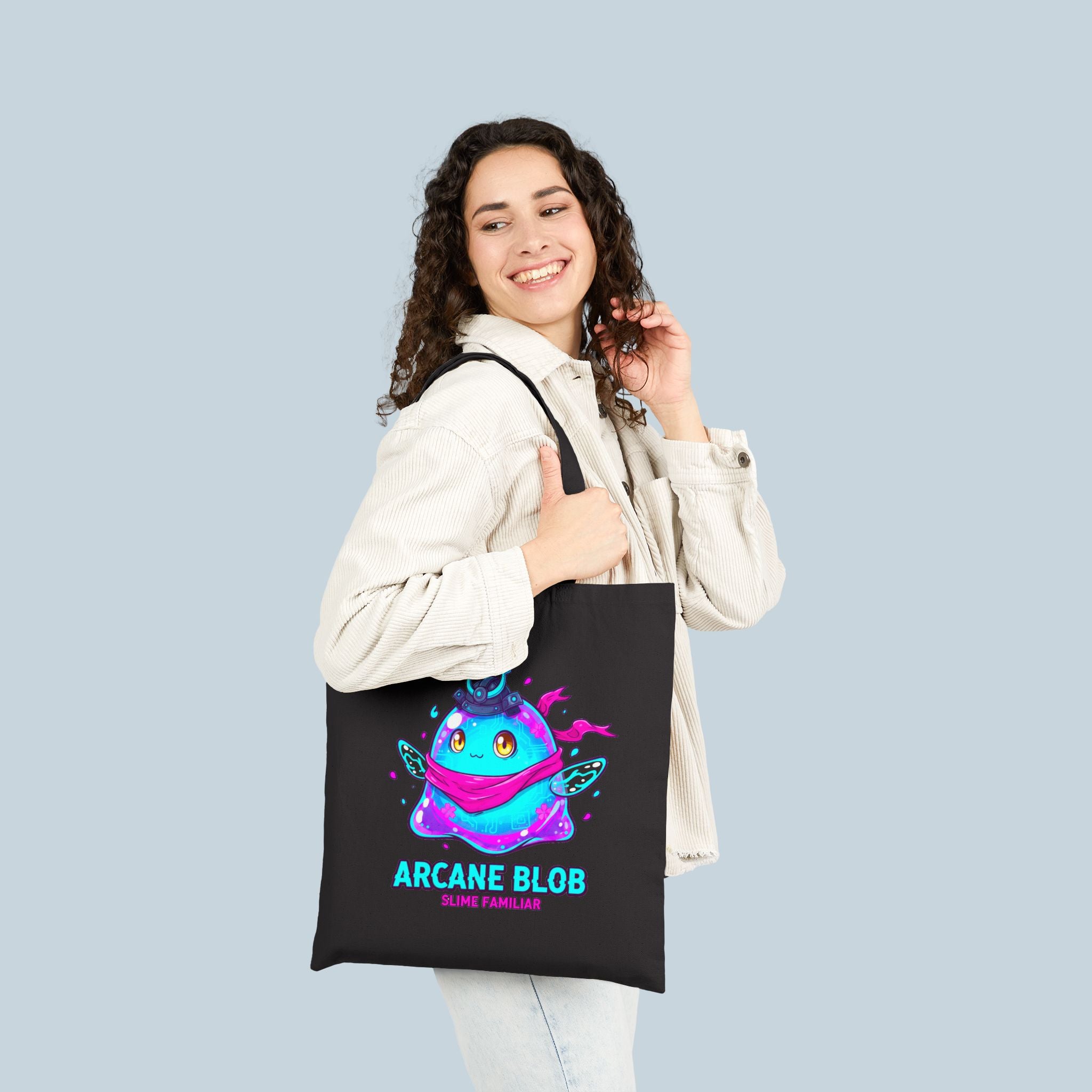 Arcane Blob Anime Tote Bag Cute Slime Familiar Fantasy Gamer Tote