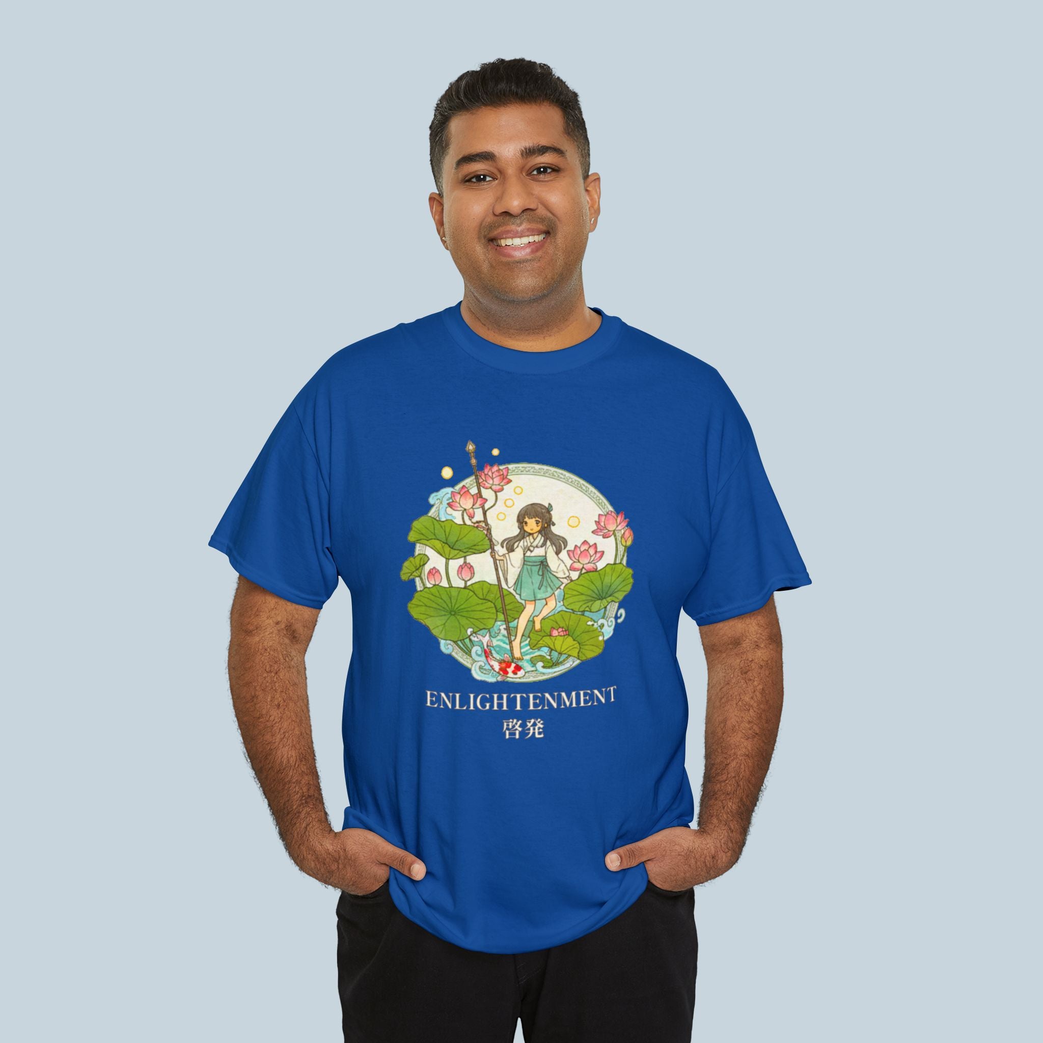 Enlightenment Anime T Shirt Lotus Nature Spiritual Anime Zen Japanese Aesthetic Graphic Tee