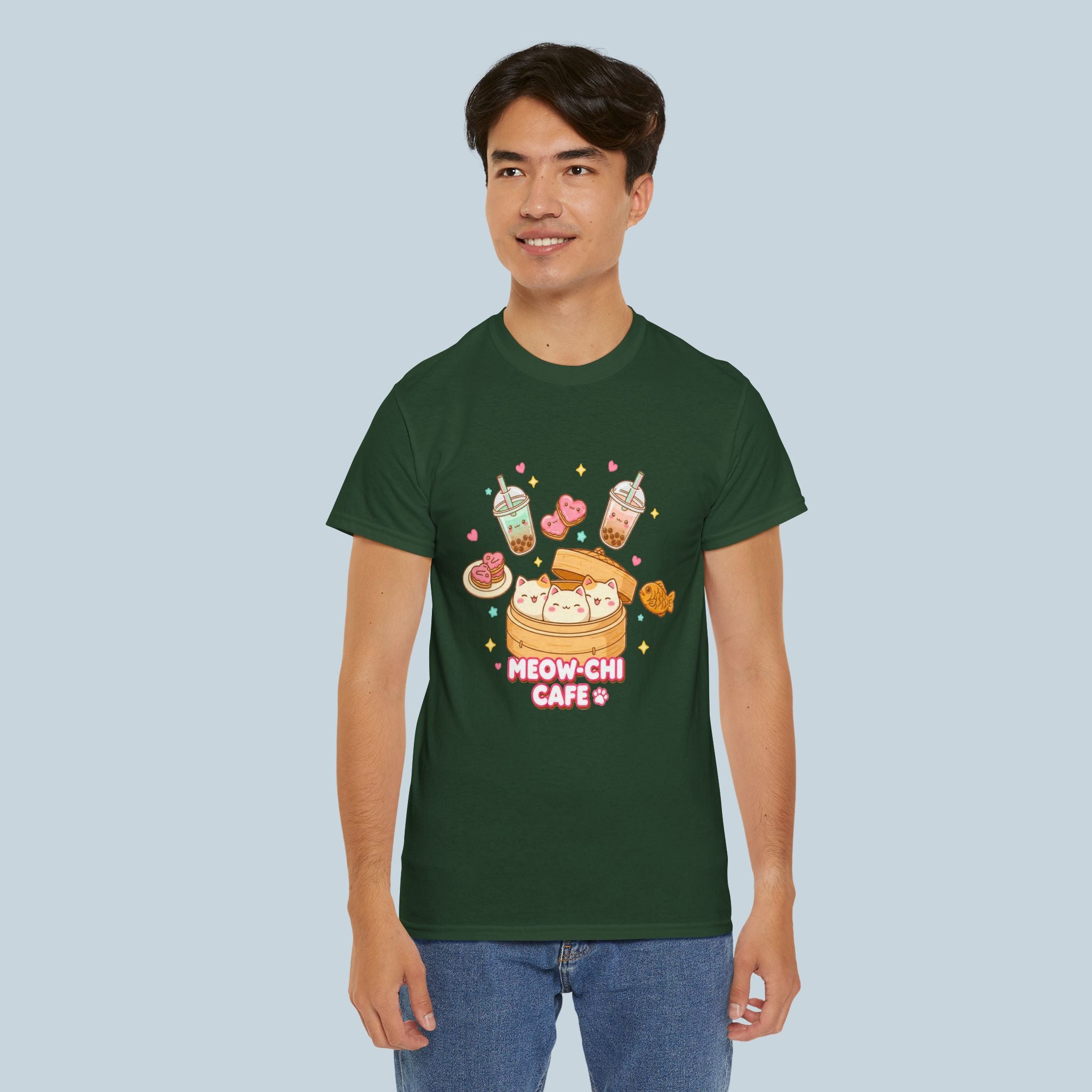Meow-Chi Café Cat Mochi Dessert T-Shirt