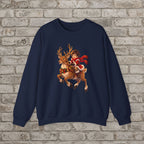 Christmas Reindeer Ride Anime Sweatshirt