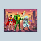 Hyperforce 3000 Anime Superhero Team Poster