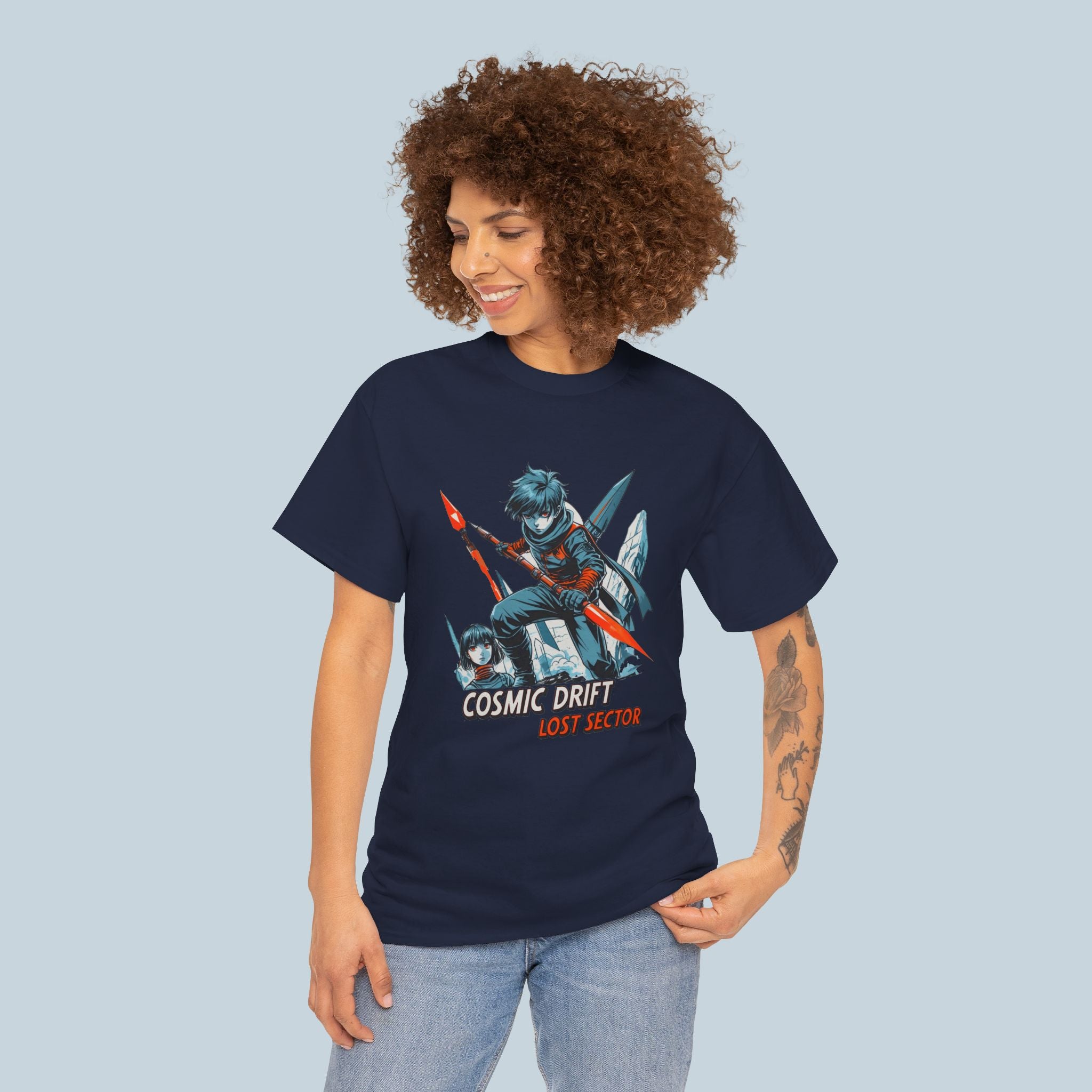 Cosmic Drift Anime T Shirt Sci Fi Runner Space Hero Streetwear Graphic Tee