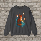 Lantern Fox: Cozy Anime Sweatshirt