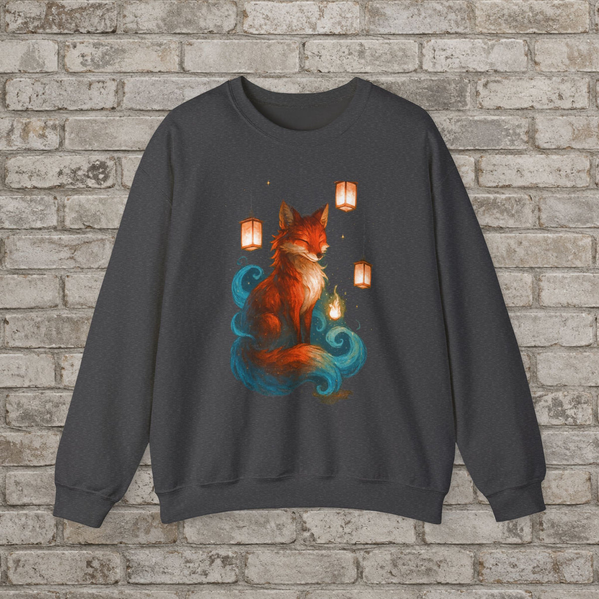 Lantern Fox: Cozy Anime Sweatshirt