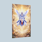 Celestial Angel Anime Poster Lyria Solara Poster Wall Art Vivid Light Fantasy Print for Anime Lovers and Collectors