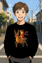 Anime Christmas Boy Sweatshirt Cute Holiday Gift Cozy Winter Outfit for Anime Fans and Collectors