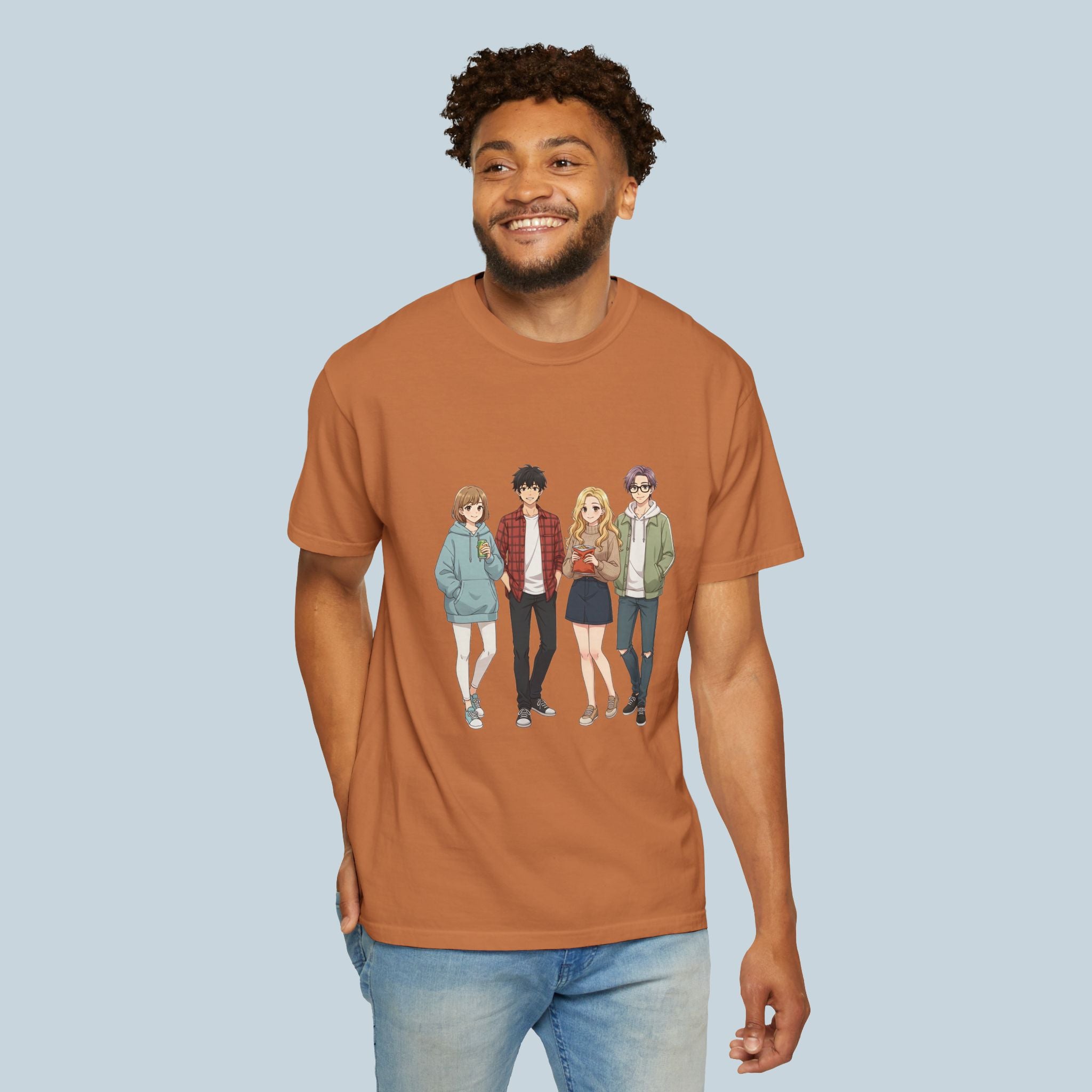 Slice of Life Anime T Shirt Comfort Colors Cute Friends Pastel Tee Cozy Japanese Streetwear Gift