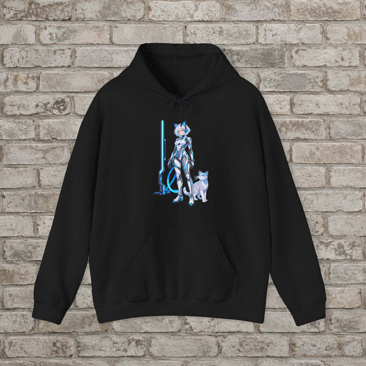 Cyberpunk Catgirl Anime Hoodie