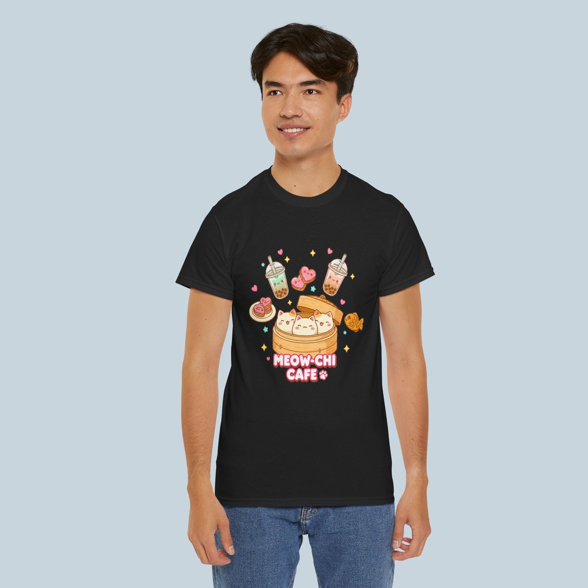 Meow-Chi Café Cat Mochi Dessert T-Shirt