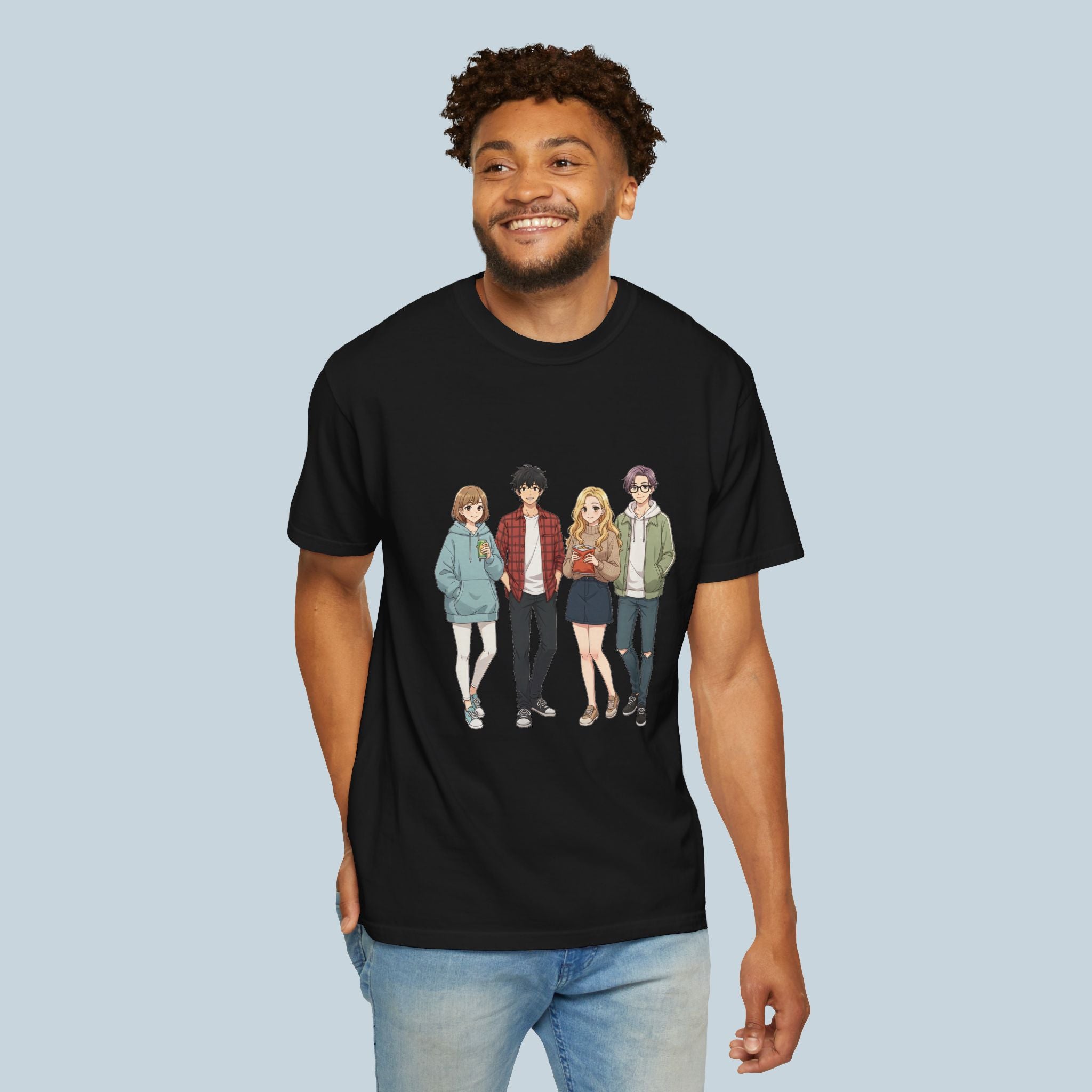 Slice of Life Anime T Shirt Comfort Colors Cute Friends Pastel Tee Cozy Japanese Streetwear Gift