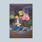Cozy Gamers Anime Room Rolled Poster — Anime Gaming Wall Art for Bedroom & Dorm