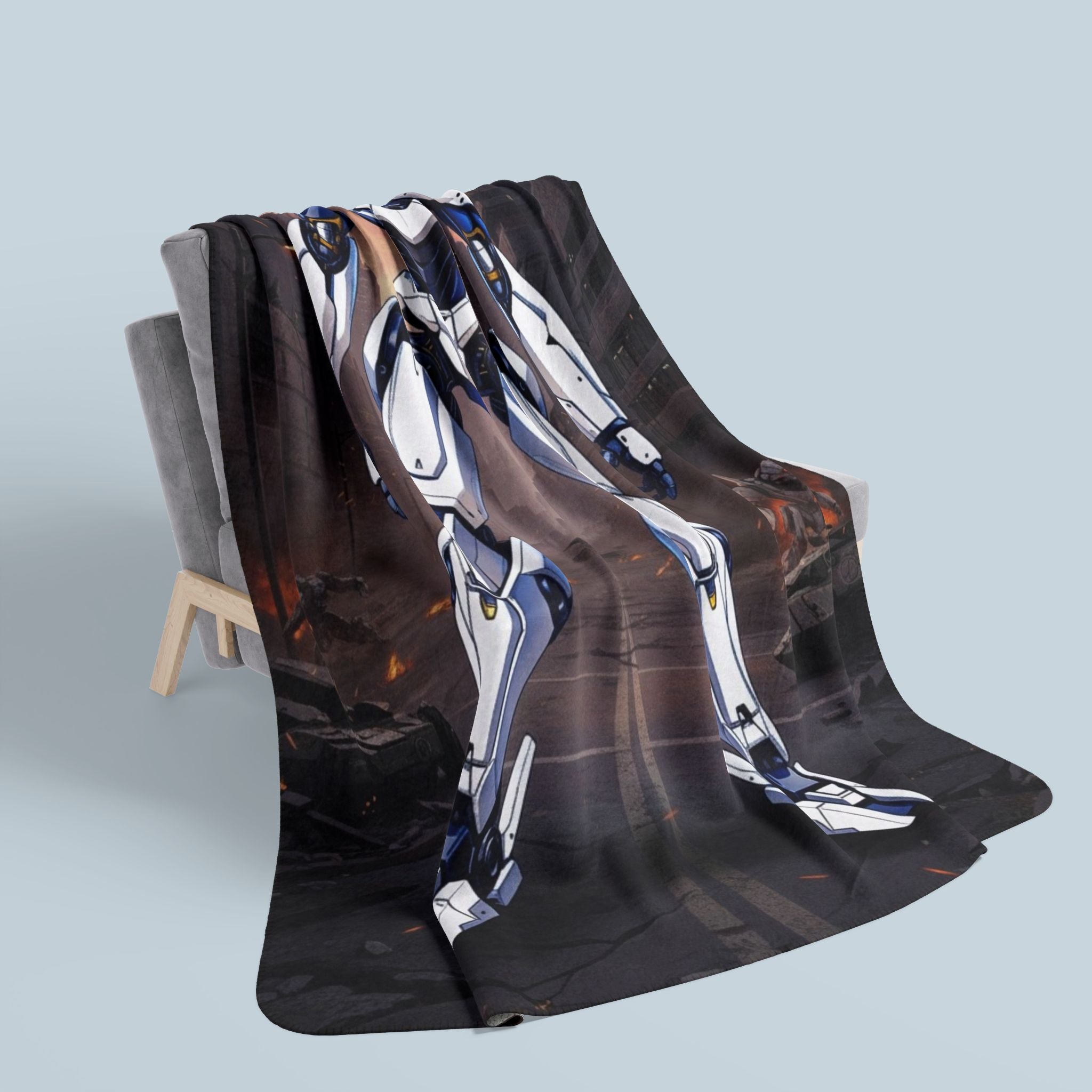 Aegis-9b Sherpa Blanket Anime Mech Sci-Fi Robot Futuristic Battle Throw