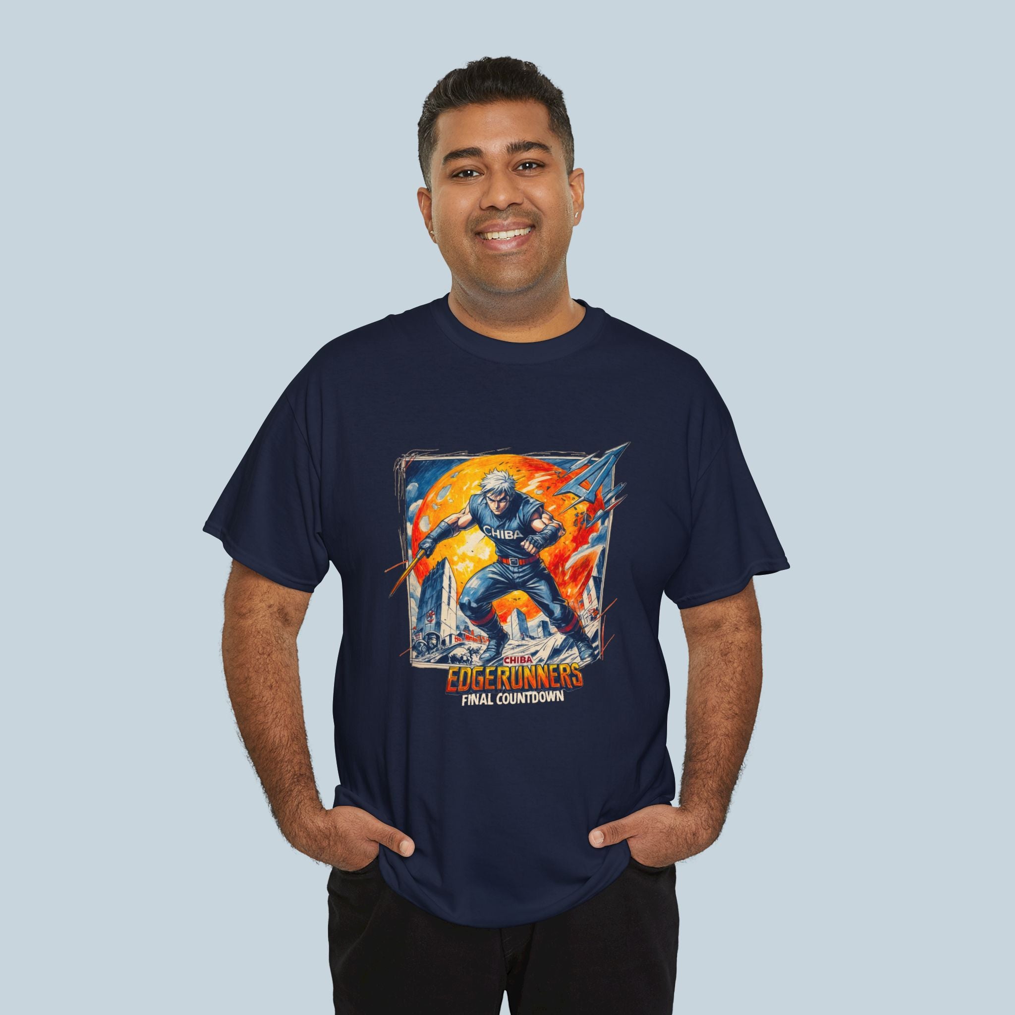 Celestial Anime Hero T Shirt Cosmic Power Warrior Sci Fi Streetwear