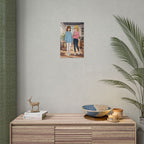 Anime Boba Girls Poster Cozy Slice of Life Wall Art for Bedroom or Anime Cafe Decor