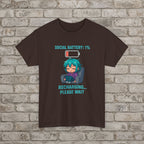 Anime Social Battery Introvert T-Shirt