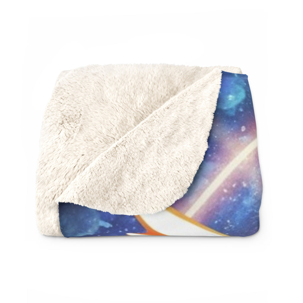 Celestial Angel Anime Sherpa Blanket – Lyria Solara Glow Throw | Soft Fleece Blanket Gift for Anime Lovers and Fantasy Fans