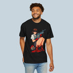 Anime Pin up Girl Rifle Graphic T-Shirt Comfort Colors 1717 Soft Streetwear Tee for Otaku and Gamers