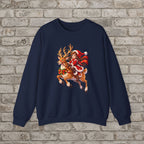 Christmas Reindeer Ride Anime Sweatshirt