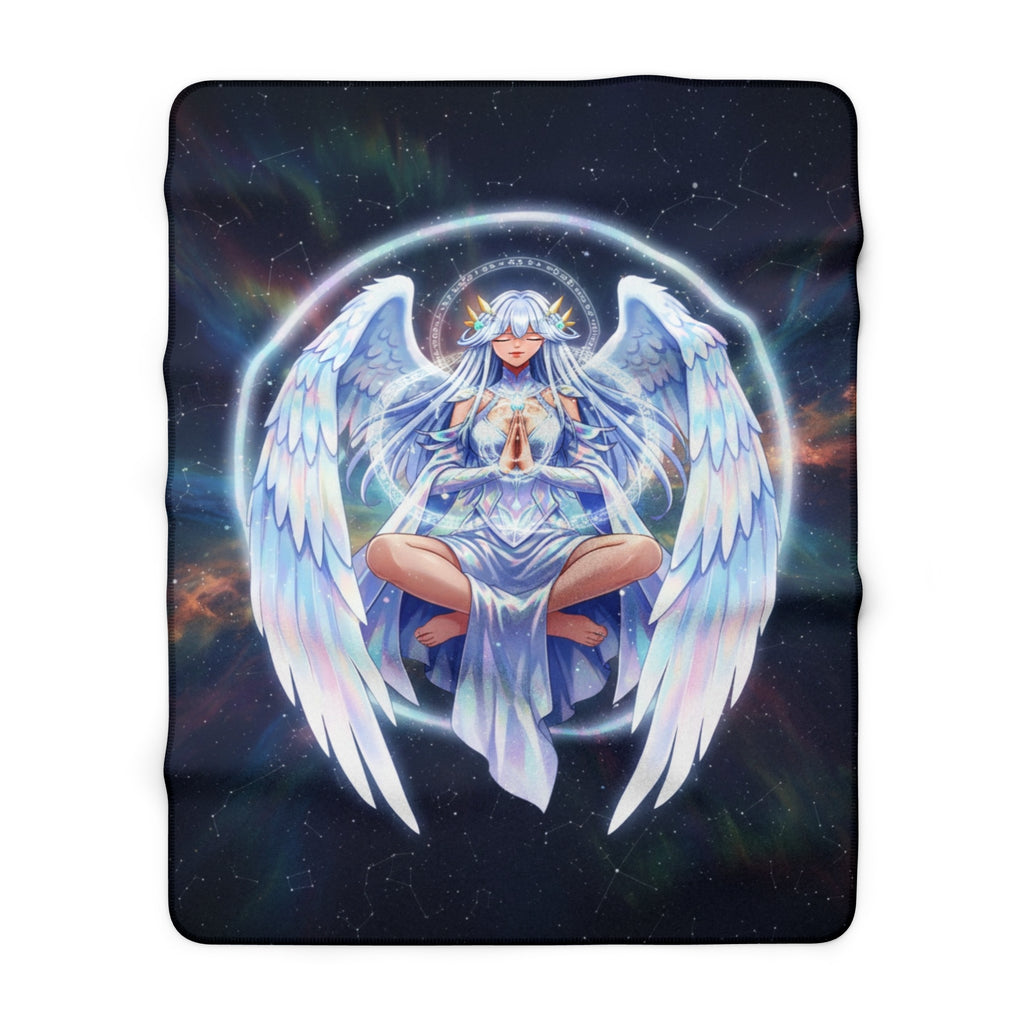 Lyria Solara Anime Sherpa Blanket Celestial Angel Soft Cozy Throw Fantasy Goddess Bedding Gift