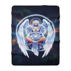 Lyria Solara Anime Sherpa Blanket Celestial Angel Soft Cozy Throw Fantasy Goddess Bedding Gift