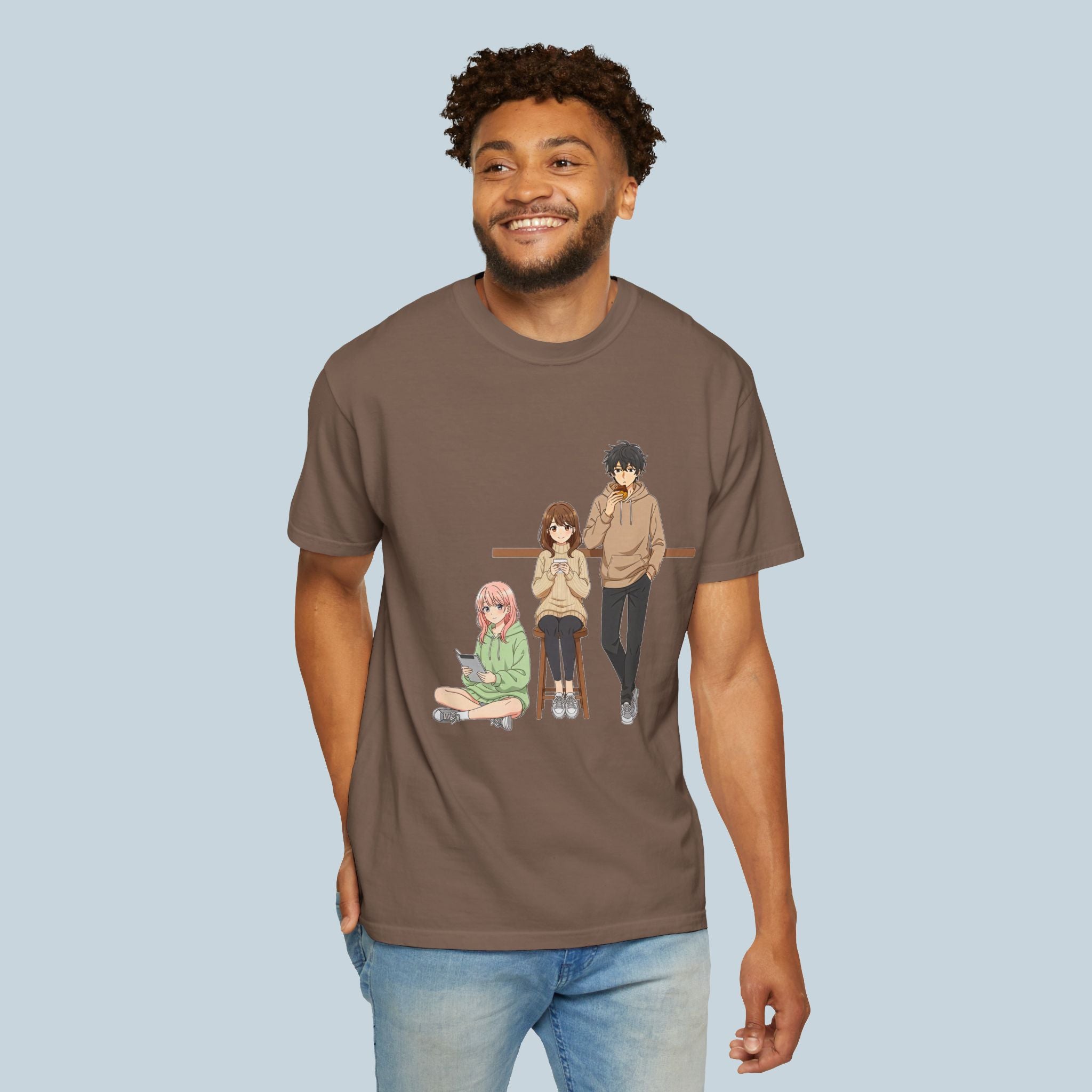 Anime Coffee Shop T-Shirt Cozy Otaku Aesthetic Hoodie Friends Streetwear Gift for Anime Lovers and Gamers