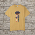 Rainy Day Romance Anime Couple T-Shirt