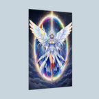 Lyria Solara Anime Poster Celestial Goddess Art Print Angelic Wings Cosmic Fantasy Wall Decor