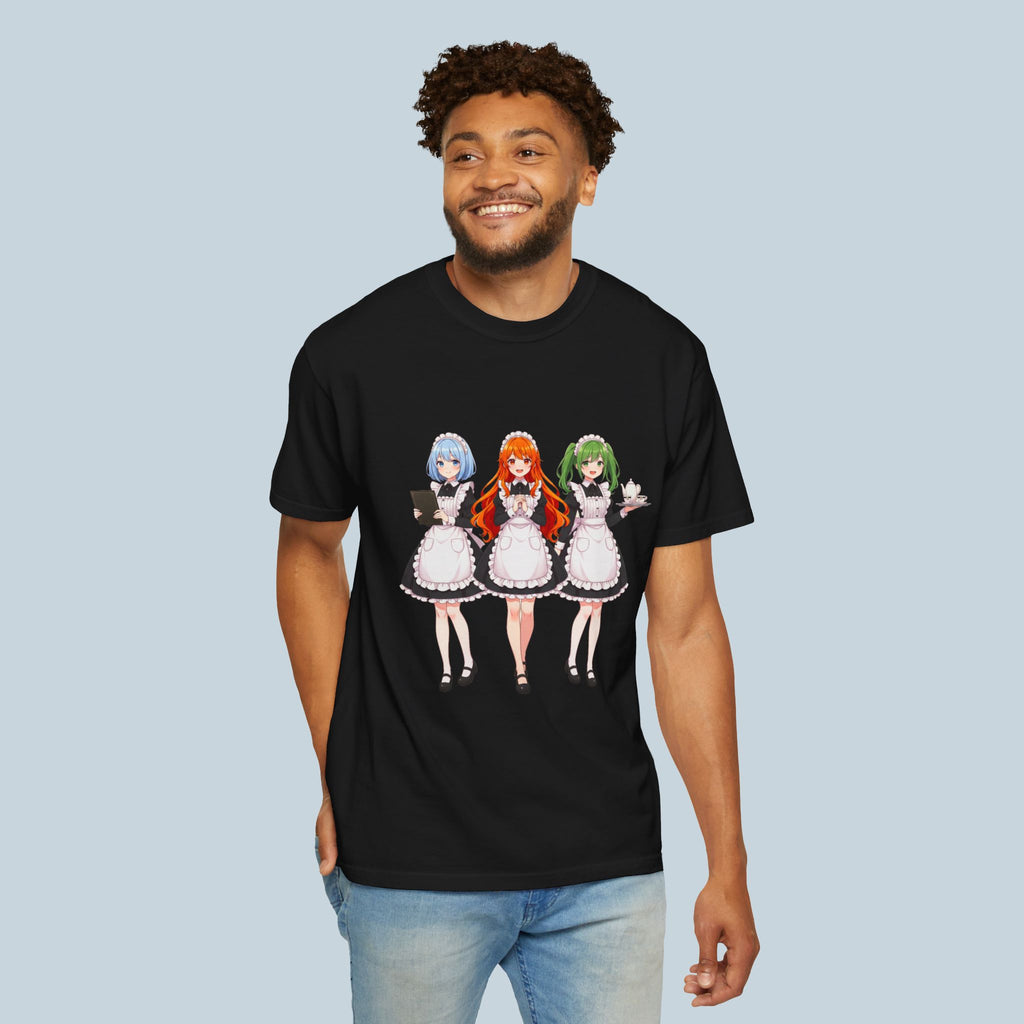 Anime Maid Girl T-Shirt — Funny Crimefighter Japanese Waitress Tee for Otaku & Anime Fans