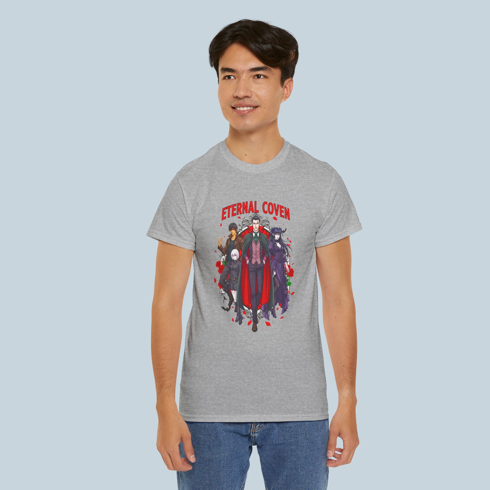 Eternal Coven Anime T Shirt Gothic Vampire Coven Dark Fantasy Tee