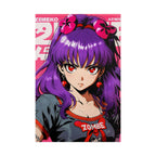 Yumi Kisaragi Cherry Bomb Poster – ZOMBA Squad Anime Girl Wall Art, Retro Horror Pin-Up Print, Zombie Apocalypse Decor