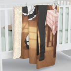 Maid Cafe Anime Sherpa Blanket Cozy Kawaii Waitress Scene Soft Fleece Throw Cute Japanese Manga Gift for Anime Lovers