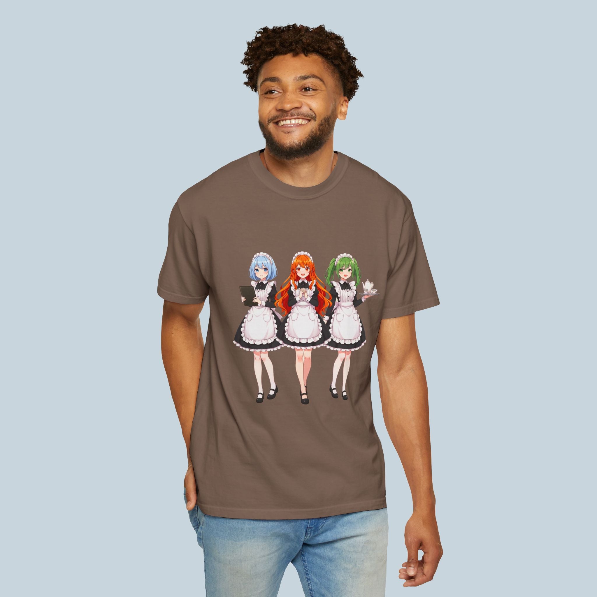 Anime Maid Girl T-Shirt — Funny Crimefighter Japanese Waitress Tee for Otaku & Anime Fans
