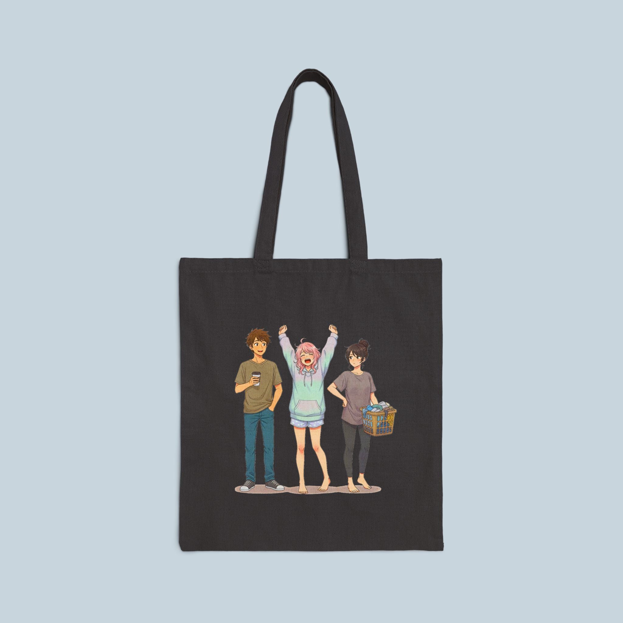 Anime Tote Bag Cute Slice of Life Design Gift for Anime Fans and Girls