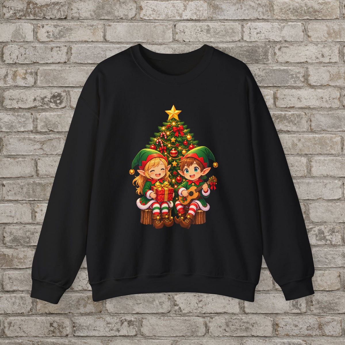 Christmas Elf Duo Anime Sweatshirt