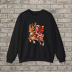 Christmas Reindeer Ride Anime Sweatshirt