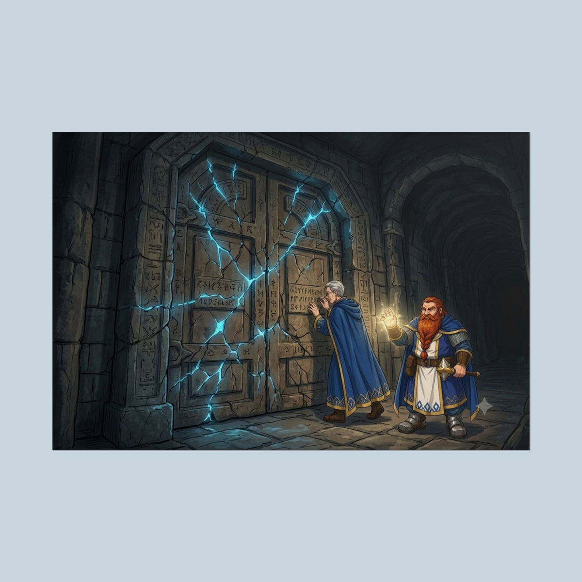 The Ballad of the First Party: "The Final Door Waits" Fantasy Anime Adventure Poster